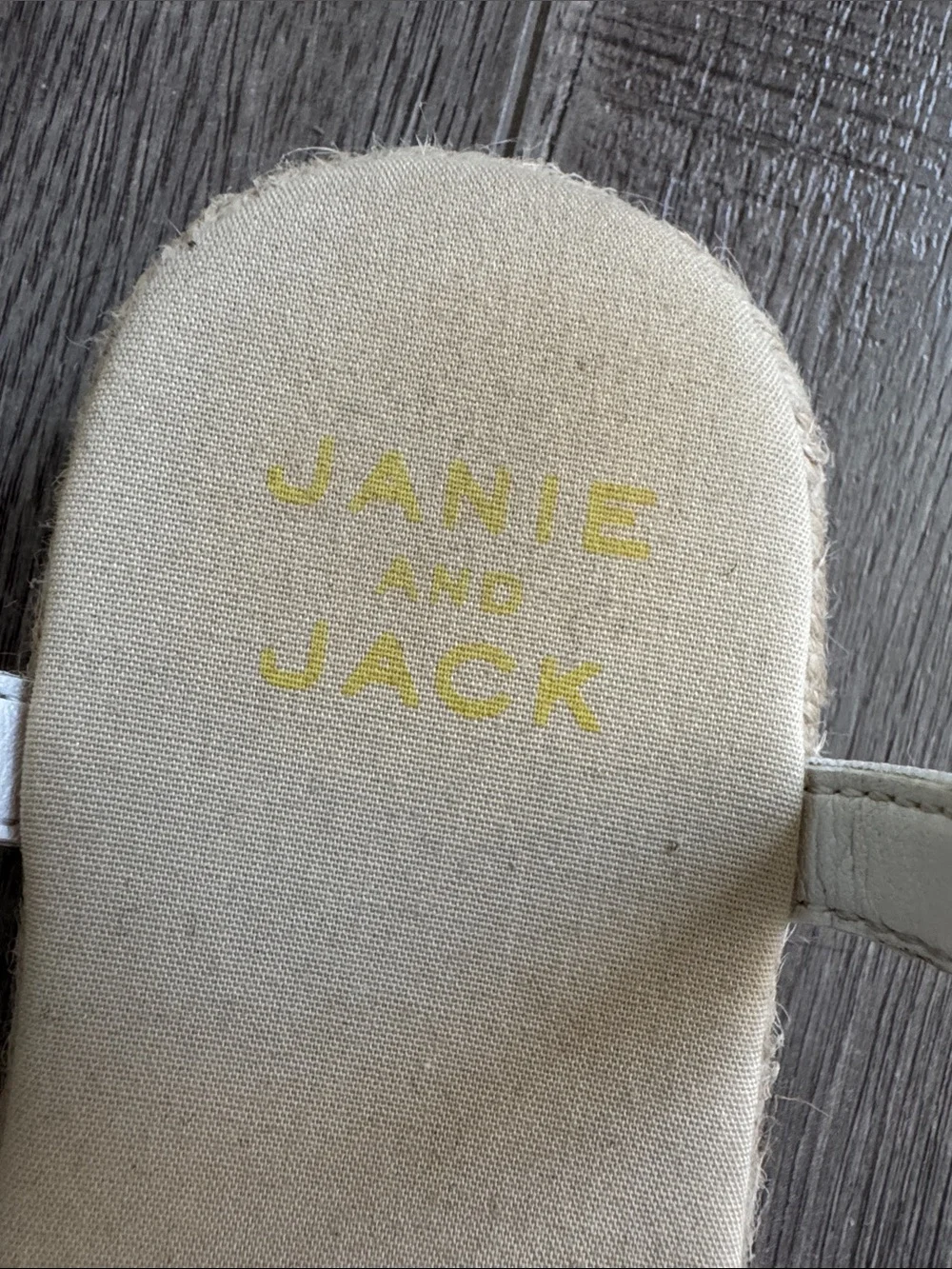 Janie and Jack Lemon Sandal - White Strap with Yellow Lemon Appliqués